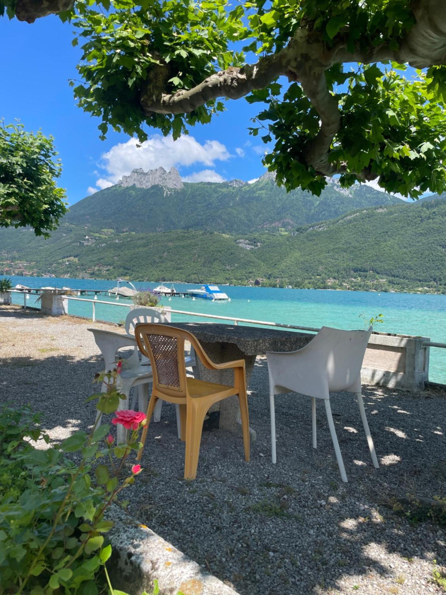 Rare 2 Bedroom With Private Beach On Lake Annecy Doussard Eksteriør bilde